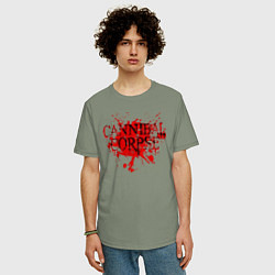 Футболка оверсайз мужская Cannibal Corpse, цвет: авокадо — фото 2
