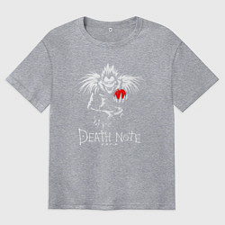 Футболка оверсайз мужская DEATH NOTE ТЕТРАДЬ СМЕРТИ, цвет: меланж