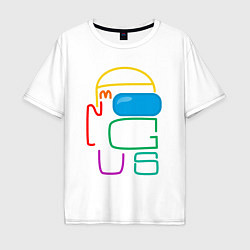Мужская футболка оверсайз AMONG US COLOR TYPE