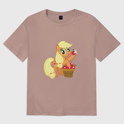 Футболка оверсайз мужская Applejack, цвет: пыльно-розовый