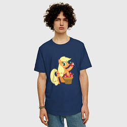 Футболка оверсайз мужская Applejack, цвет: тёмно-синий — фото 2
