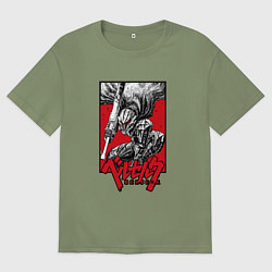 Футболка оверсайз мужская BERSERK БЕРСЕРК, цвет: авокадо