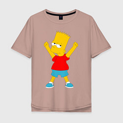 Мужская футболка оверсайз Барт Симпсон