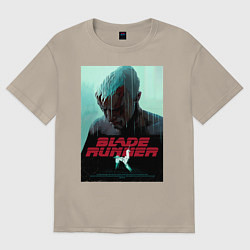 Футболка оверсайз мужская Слезы в дожде Blade Runner, цвет: миндальный