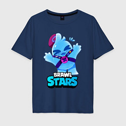 Футболка оверсайз мужская Сквик Squeak Brawl Stars, цвет: тёмно-синий