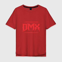Футболка оверсайз мужская DMX RIP, цвет: красный