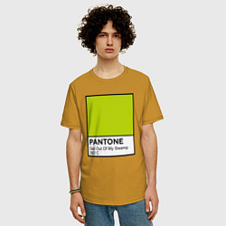 Футболка оверсайз мужская Shrek: Pantone Color, цвет: горчичный — фото 2