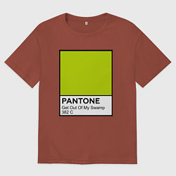 Мужская футболка оверсайз Shrek: Pantone Color