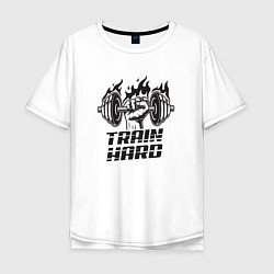 Мужская футболка оверсайз Train Hard