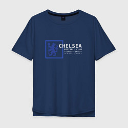 Футболка оверсайз мужская FC Chelsea Stamford Bridge 202122, цвет: тёмно-синий