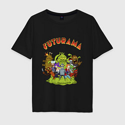 Футболка оверсайз мужская Slurm team, цвет: черный