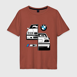 Мужская футболка оверсайз BMW M3 E 36 БМВ М3 E 36
