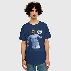 Футболка оверсайз мужская Silva Bernardo Манчестер Сити, цвет: тёмно-синий — фото 2