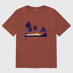 Мужская футболка оверсайз ПАЛЬМЫ