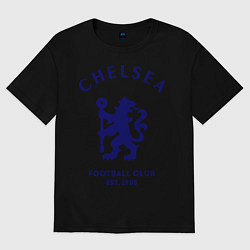Футболка оверсайз мужская Chelsea Est. 1905, цвет: черный
