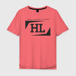 Мужская футболка оверсайз Hockey life HL logo