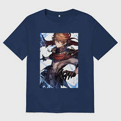 Футболка оверсайз мужская Tartaglia, цвет: тёмно-синий