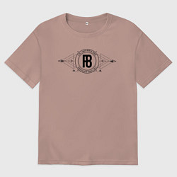 Футболка оверсайз мужская 5FDP F8, цвет: пыльно-розовый