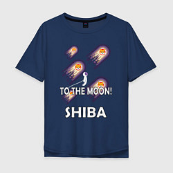 Мужская футболка оверсайз TO THE MOON! SHIBA