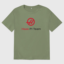 Футболка оверсайз мужская Haas F1 Team, цвет: авокадо