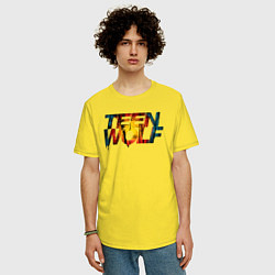 Футболка оверсайз мужская Teen Wolf, цвет: желтый — фото 2
