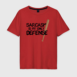 Мужская футболка оверсайз Sarcasm is my only defense
