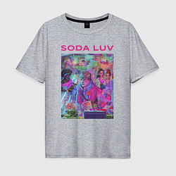 Футболка оверсайз мужская SODA LUV, цвет: меланж