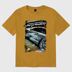 Футболка оверсайз мужская Need for Speed Most Wanted, цвет: горчичный