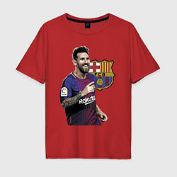 Мужская футболка оверсайз Lionel Messi Barcelona Argentina