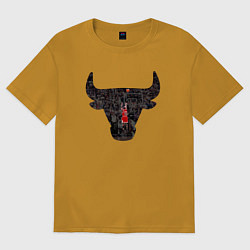 Футболка оверсайз мужская Bulls - Jordan, цвет: горчичный