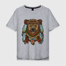 Мужская футболка оверсайз Славянский медведь