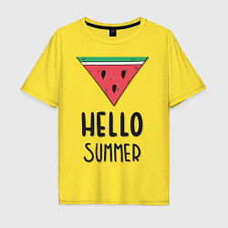 Футболка оверсайз мужская HELLO SUMMER, цвет: желтый