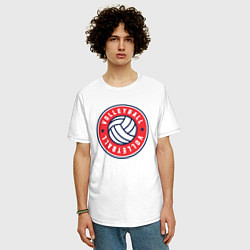 Футболка оверсайз мужская Sport - Volleyball, цвет: белый — фото 2