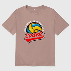 Мужская футболка оверсайз Волейбол - Тренер