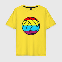 Футболка оверсайз мужская Color Ball, цвет: желтый