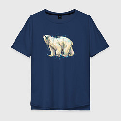 Мужская футболка оверсайз Белый медведь