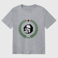 Футболка оверсайз мужская Михаил Бакунин, цвет: меланж