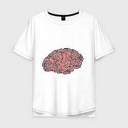 Мужская футболка оверсайз Мозговая активность на 100%