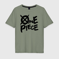 Мужская футболка оверсайз One Piece Большой куш лого