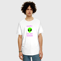 Футболка оверсайз мужская Инопланетянин, цвет: белый — фото 2