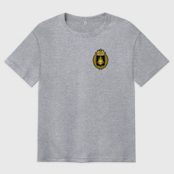 Футболка оверсайз мужская Тихоокеанский флот ВМФ России, цвет: меланж