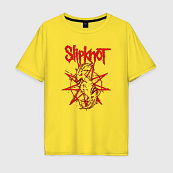 Футболка оверсайз мужская Slipknot Slip Goats Art, цвет: желтый