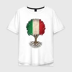 Футболка оверсайз мужская Italy Tree, цвет: белый