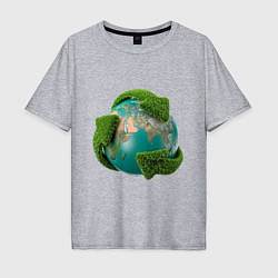Мужская футболка оверсайз Чистая планета