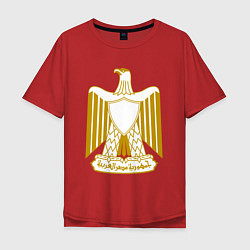 Футболка оверсайз мужская Египет Египетский герб, цвет: красный