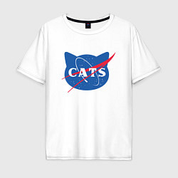 Мужская футболка оверсайз Cats NASA