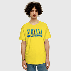 Футболка оверсайз мужская Nirvana Нирвана Рок Rock, цвет: желтый — фото 2