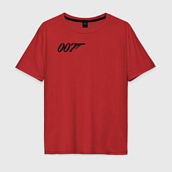 Футболка оверсайз мужская 007 лого, цвет: красный