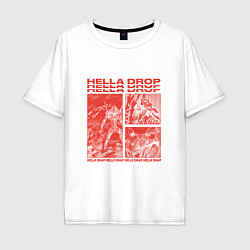 Мужская футболка оверсайз HELLA DROP EVA RED