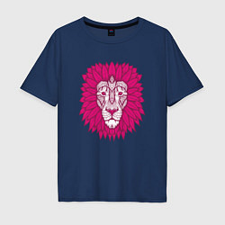 Футболка оверсайз мужская Pink Lion, цвет: тёмно-синий